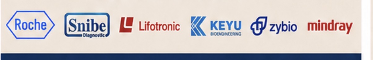Roche, Snibe, Lifotronic, KEYU, Zybio y Mindray